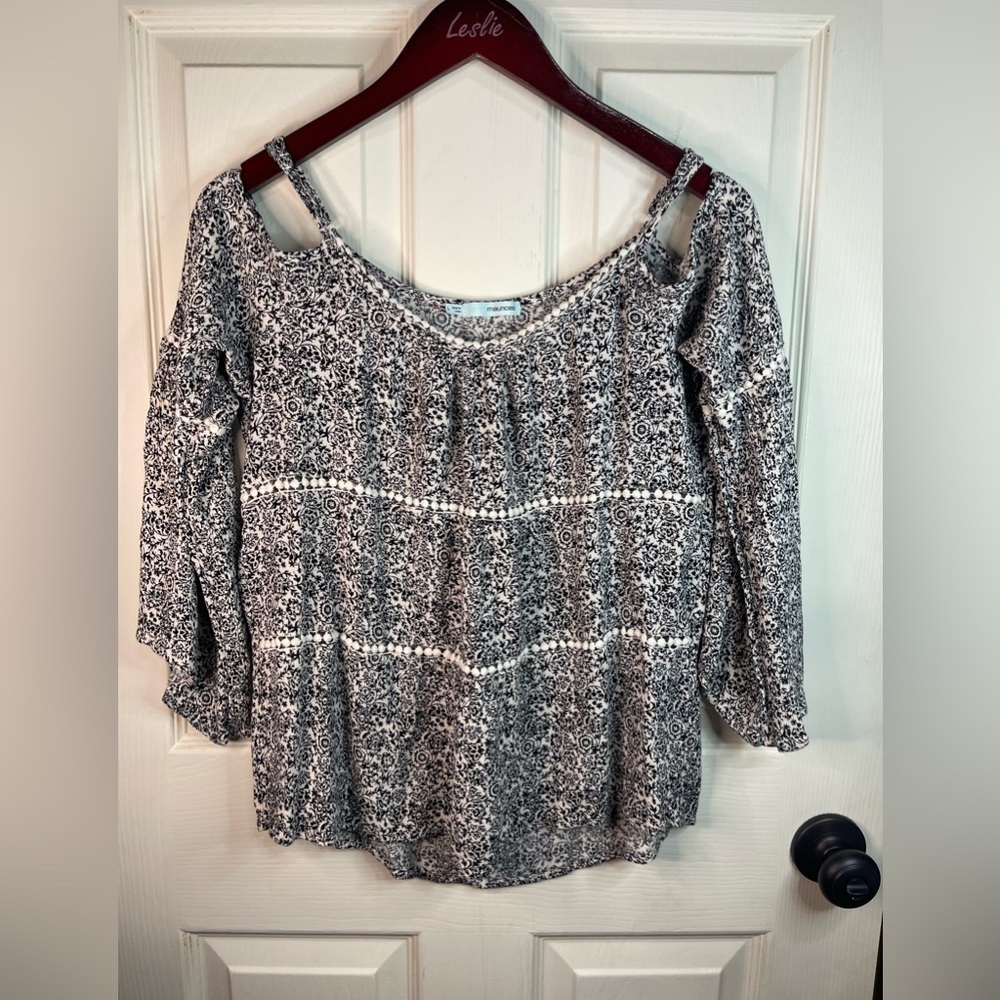 Maurice’s of the shoulder pattern‎ blouse.